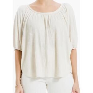 Max Studio Textured Knit Bubble Sleeve‎ Knit Top - Large